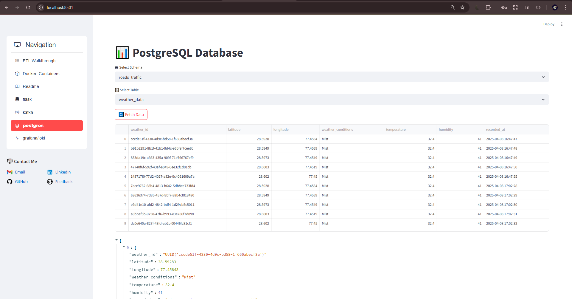 Postgresql Database Ui